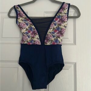 Suffolk Floral Navy Leotard for Ballet and Dance